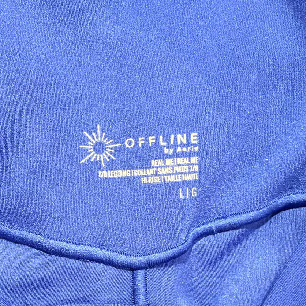 OFFLINE By Aerie Real Me High Waisted Crossover Leggings L cobalt blue - Picture 9 of 10